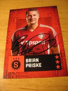 Brian Priske - Sparta Praha - originálny autogram