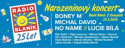 2 lístky na koncert Rádia Blaník na Konopišti dňa 25.05.2024