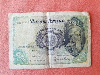 2 Escudo a 50 centov-DOIS ESCODOS E CINCQENTA CENTAVOS 1920 Portugal 