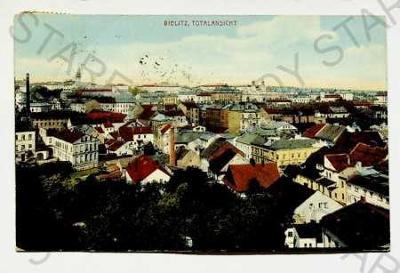 Poľsko - Bielsko-Biela - celkový pohľad, kolorovaná