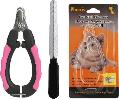 PHORRIS Nožnice / kliešte na pazúriky + pilník pre mačky aj psy - od kačky