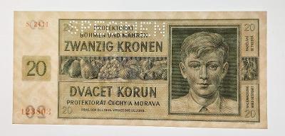 ČSR - Protektorát Čechy a Morava 20 Korún 1944 - séria S. 24H - SPECIM