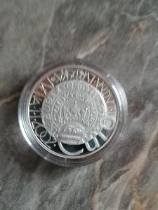 Mince Ag 200 Kč Zavedenie meny Euro 2001 Proof 4000 ks vzácna od 1 Kč € 
