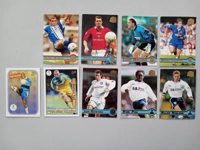 9 x futbalové kartičky - hráči PREMIER LEAGUE 1998