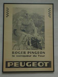 Historický cyklistický plagát PEUGEOT