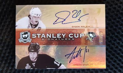 2009 The CUP - Malkin/ Staal /25 PECKA! Hard sign!