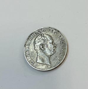 stará strieborná minca "thaler" 1862 A