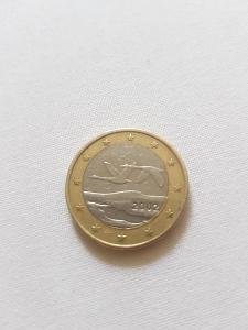 Chybná razba 1€ minca Fínsko 2002