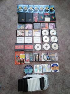 VHS videokazety 13x, CD-R nosiče 30x a dvojobaly na CD-DVD 15x
