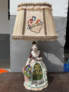 TOP-Luxusná porcelánová lampa s klobúkom