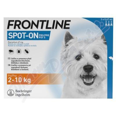 Frontline SpOnDog 2-10kg pipeta 3x0.67ml PC: 19,90 €
