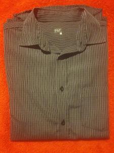 Kvalitná pánska čierno-fialová košeľa M + 1 zadarmo