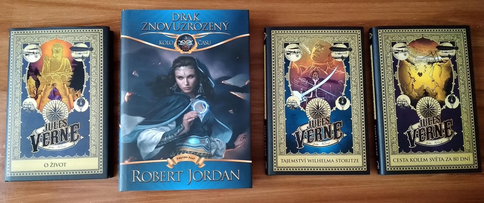 Robert Jordan - Drak Znovuzrozený a 3x Jules Verne | Aukro