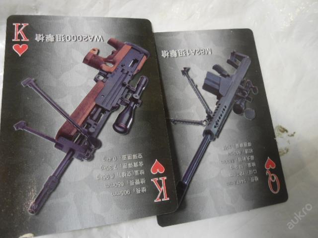 Hrací POKER karty World Firearm - Světové zbraně - Vojenské sběratelské předměty
