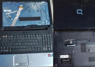15.6" HP notebook Presario CQ61-330EC zachovalý nekomplet netestovaný
