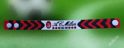 Fotbalový silikonový 3D náramek - A.C.Milan