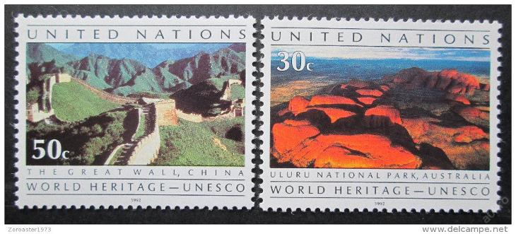 OSN New York 1992 Světové dědictví Mi# 625-26 0019 - Filatelie