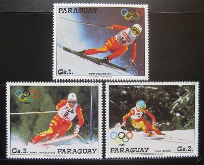 Paraguay 1987 ZOH Calgary Mi# 4175-77 1046