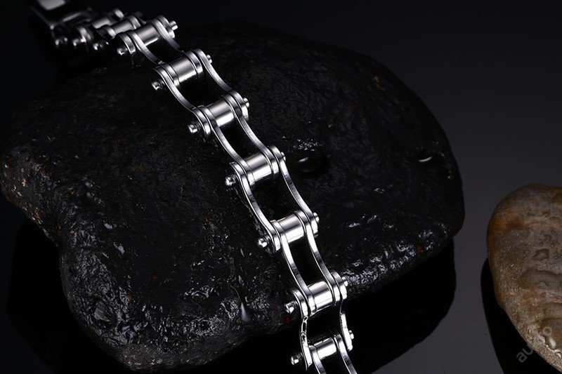 Pánský stříbrný náramek,chirurgická ocel - SKLADEM - Šperky