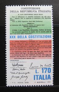 Itálie 1978 Výročí ústavy Mi# 1619 0822
