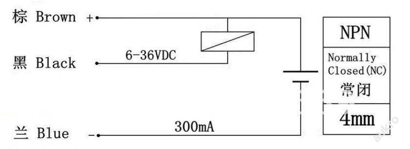 Indukční snímač,čidlo prům.12mm, NPN, NC, DC6-36V - Průmysl