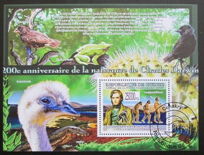 Guinea 2009 Charles Darwin Mi# Block 1690 10€
