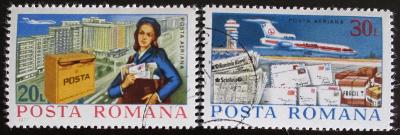 Rumunsko 1977 Doručování pošty Mi# 3439-40 4€ 1009