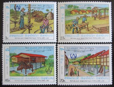 Laos 1987 Bydlení pro bezdomovce Mi# 1034-37 0076