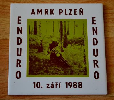 JAWA - ČZ ENDURO 1988 - AMRK PLZEŇ - RETRO OBKLADOVÁ KACHLIČKA