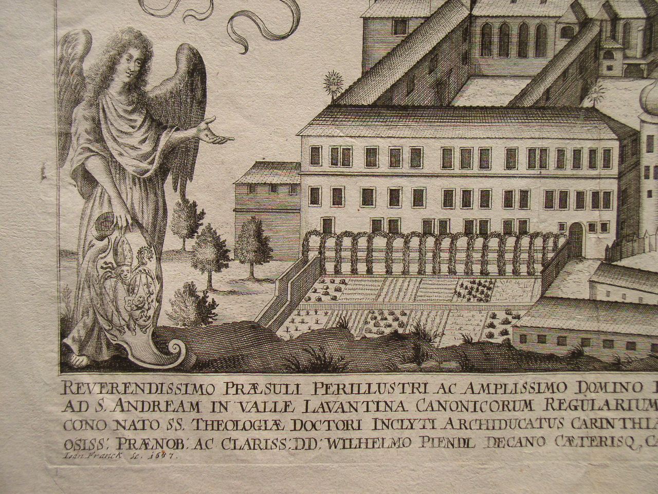 JOHANN FRANCK 1687 klášter AUGUSTINIÁNŮ ST. ANDRÄ - Antikvariát