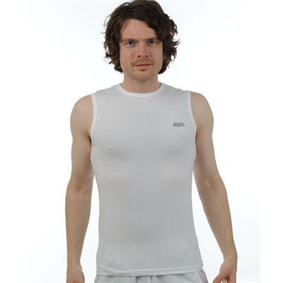 Bílé přiléhavé tričko Lonsdale bez rukávů, velikost XL