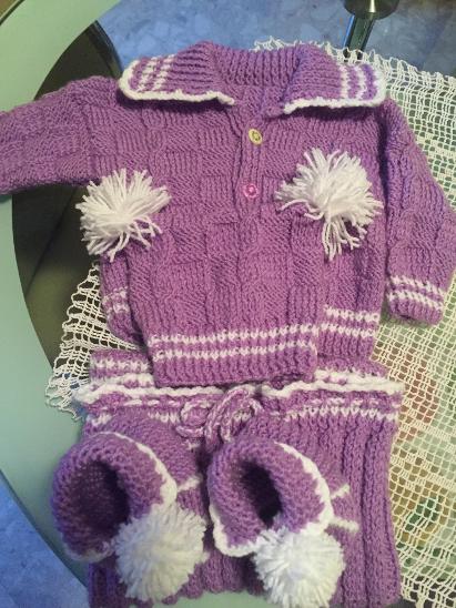 Pletená soupravička na mimčo čepička ,svetřík, atd - Oblečení pro děti