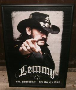 Lemmy Kilmister-Zarámovaný zasklený plakát 95x65cm