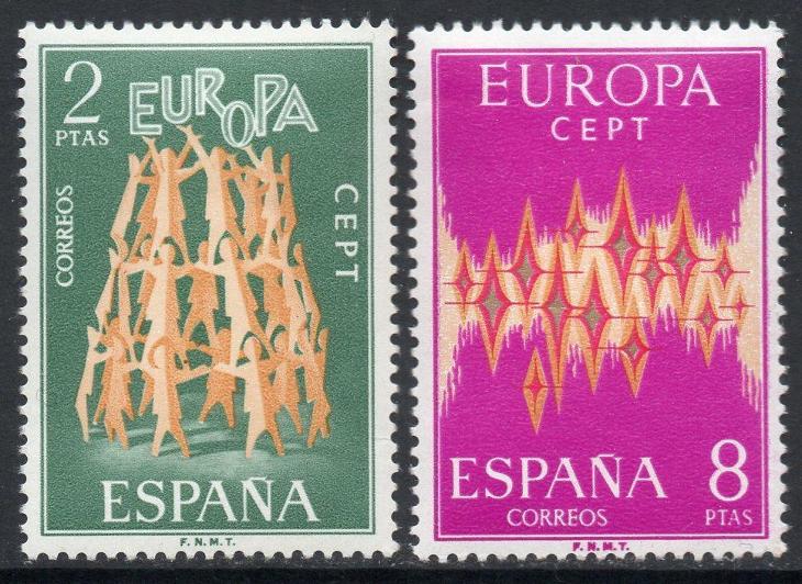 Španělsko 1972 Evropa CEPT Mi# 1985-86 0004 - Známky