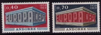 Andorra Fr. 1969 Európa CEPT Mi# 214-15 20€ 0049