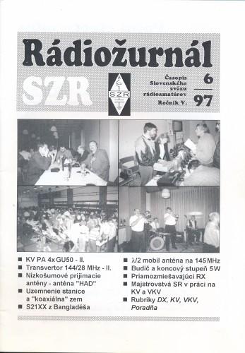 Rádiožurnál, slov. radioamatérský časopis, 1997