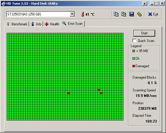 HDD do PC Seagate ST3250310AS vadné sektory - Počítače a hry