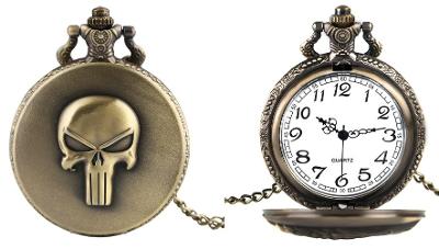 Punisher / Kat - kapesní hodinky Evil Skull Head
