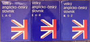 Velký anglicko - český slovník - 3 svazky