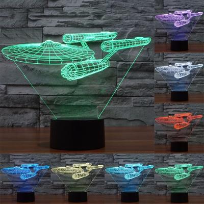 Star Trek - LED lampa 3D, různé barvy