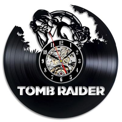 Tomb Raider - nástěnné hodiny vinyl