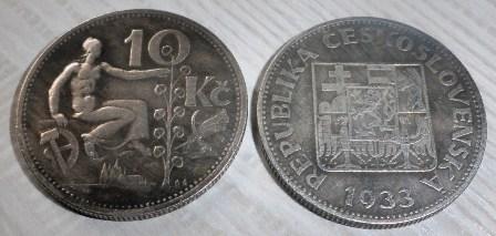 10 korun 1933 kopie RR M-0575
