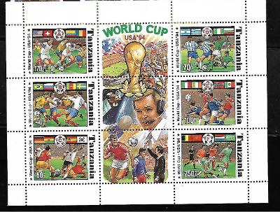 TANZÁNIE 1759-65 Kb.  Fotbal World Cup 1994**