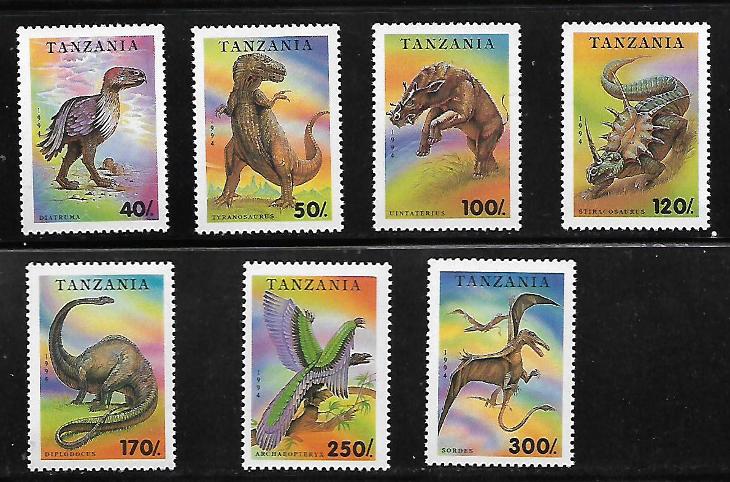 TANZÁNIE 1767-73 Dinosauři 1994 kompletní serie* - Tematické známky