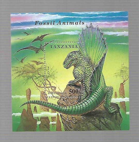 TANZÁNIE 1774 (bl.250) Dinosauři 1994 DIMETRODON