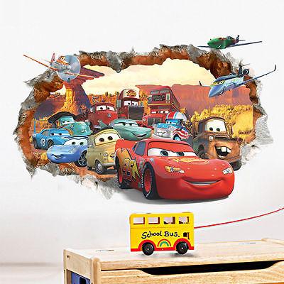 Auta / Pixar Cars - samolepka na zeď 3D McQueen