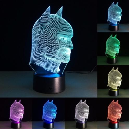 Batman - LED lampa 3D, různé barvy - Zařízení pro dům a zahradu