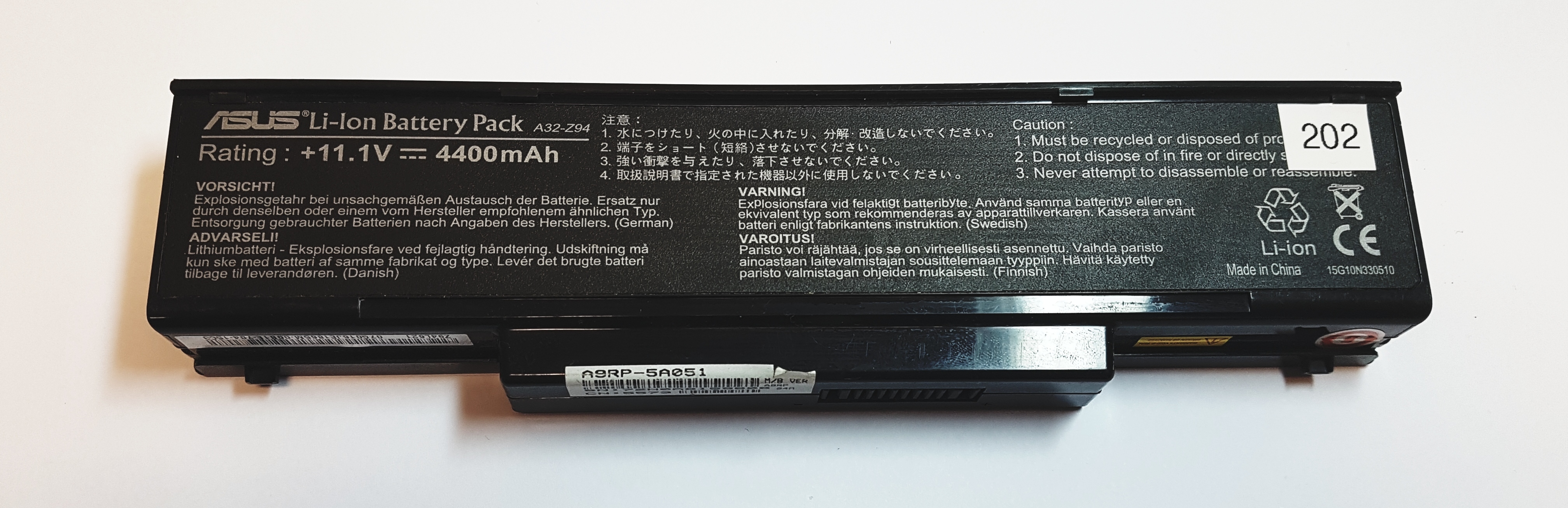 Batéria A32-Z94 Li-Ion NETESTOVANÁ z Asus - Notebooky, príslušenstvo