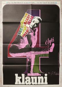 Filmový plakát 4 klauni A1 (Ziegler, 1970)