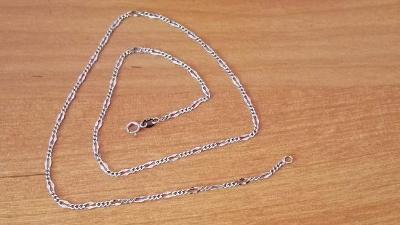 Stříbrný řetízek, náhrdelník Figaretto 08, 40 cm